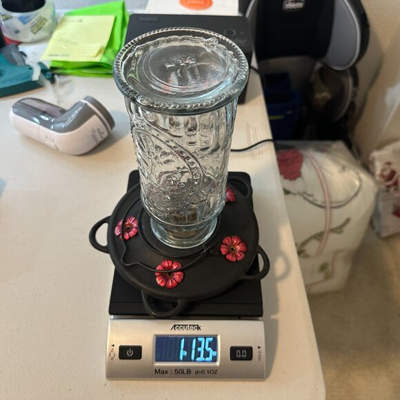 More Birds Vintage Antique Glass Hummingbird Feeder 5 Feeding Stations - 20 Oz - Picture 10 of 10